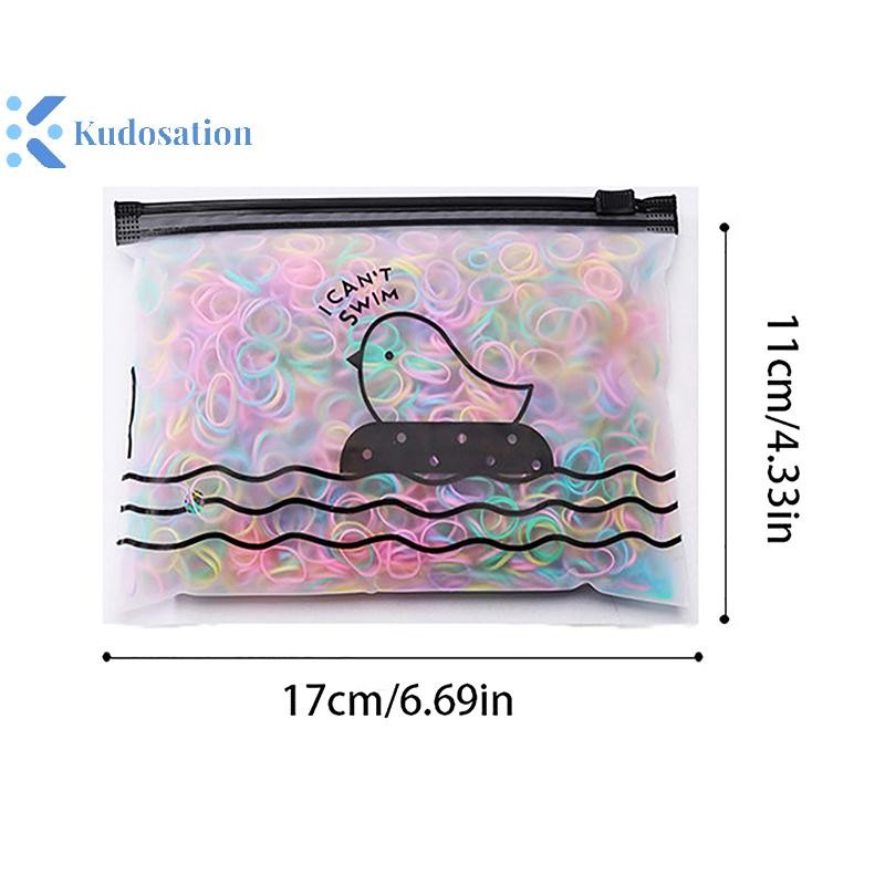 Kudosation 1000 Chiếc Bé Gái Nhiều Màu Sắc Dùng Một Lần Dây Cao Su Co Giãn Tóc Trẻ Em Đuôi Ngựa Giá Đỡ Dây Cho Trẻ Em Phụ Kiện