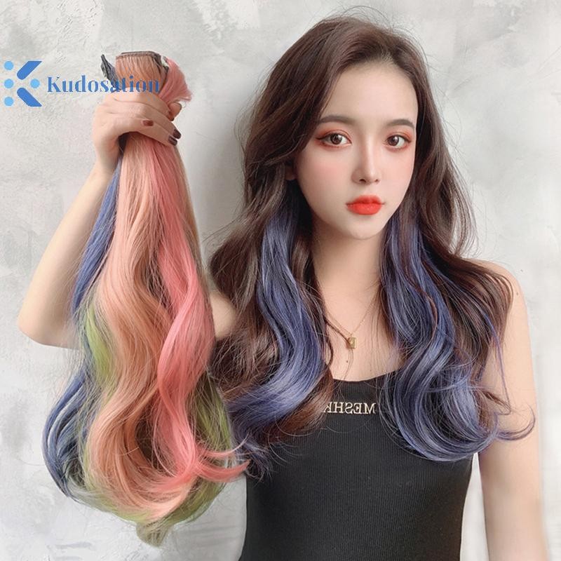 Kudosation 60cm Tóc Nối Dài Kẹp Trong Tóc Dài Thẳng Tai Tóc Giả Kẹp Tổng Hợp Phần Mở Rộng Tóc Phụ Kiện Tóc Kẹp Tóc