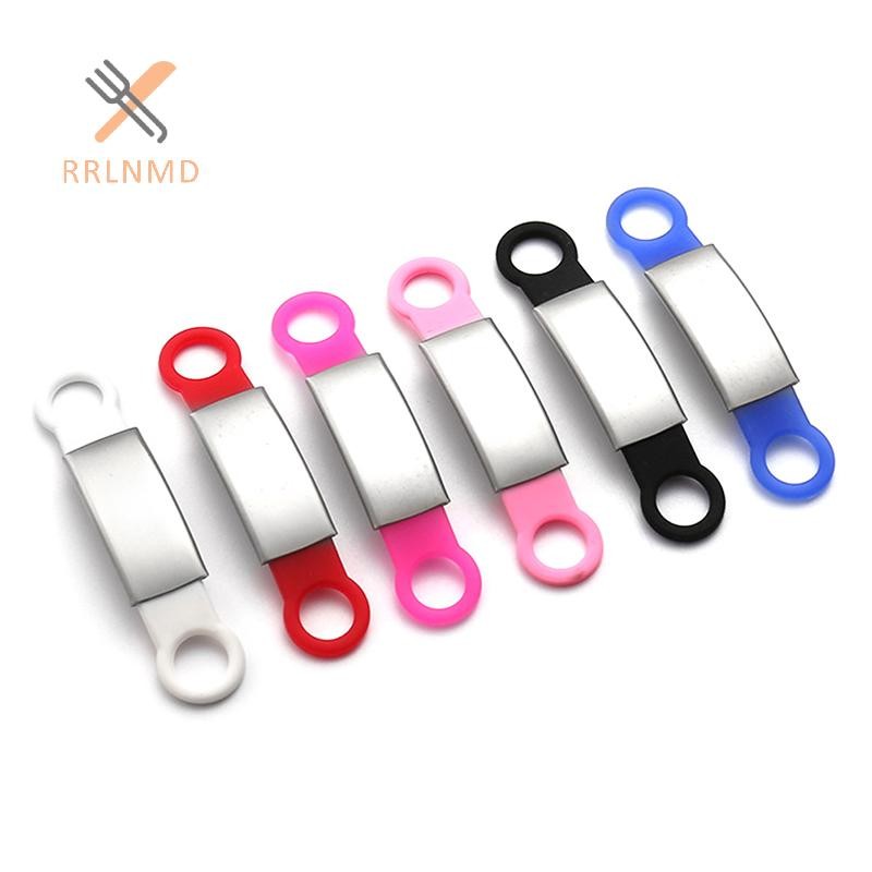 Rrlnmd Pet Dog Tag Silicone Thép không gỉ Dog ID Tag Khắc cổ chó Chống thất lạc Bảng tên thú cưng Thẻ chó mèo MỚI