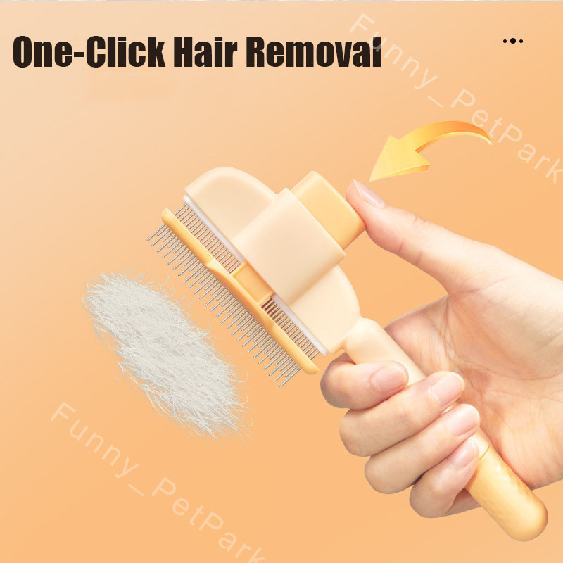 Thú Cưng Kim Lược Làm Sạch Mèo Lược Tóc Dài Chó Loại Bỏ Nổi Tóc Chải Sikat Kucing Thú Cưng Chải Lông Dụng Cụ