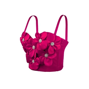 Trắng Ba Chiều Hoa Gợi Cảm Corset Xương Cá Áo Ngực Coaster Cao Cấp Mặc Ngoài Shapewear Sling