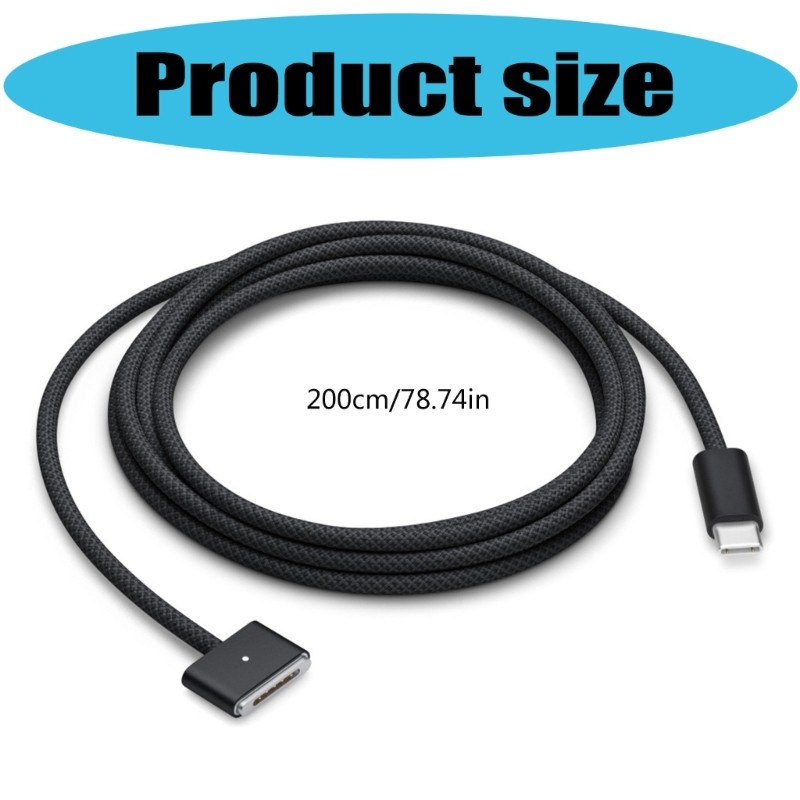 Kikin Hiệu Quả 140W USB C Sang Từ 3 Cáp Sạc Từ Tính Cho Laptop Có Đèn Báo LED