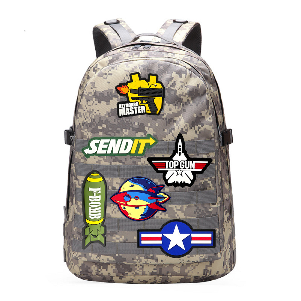 Phụ kiện ngoài trời PVC Dạ quang Velcro Huy hiệu F-BOMB Ba lô Áo khoác Patch