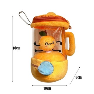 ESSENCEH Máy ép trái cây Đồ chơi sang trọng, Túi hoạt hình Mặt dây chuyền Máy xay sinh tố Đồ chơi, Dây rút vui nhộn Xoay dưa hấu / Cam / Chuối Móc khóa sang trọng Quà tặng trẻ em
