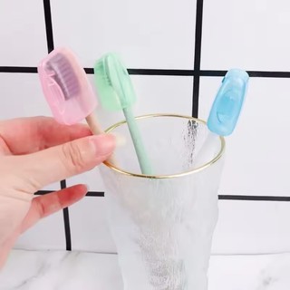 Mũ đầu bàn chải đánh răng di động màu sắc ngẫu nhiên - Hộp đựng đầu bàn chải đánh răng du lịch - Mũ chống bụi Phụ kiện phòng tắm gia đình