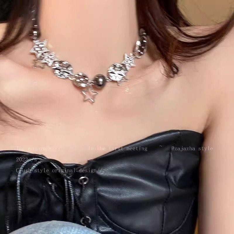 Ngọt Ngào Mát y2k Phong Cách Punk Công Nghiệp Nặng Vòng Cổ Retro Niche Thiết Kế Phụ Kiện choker