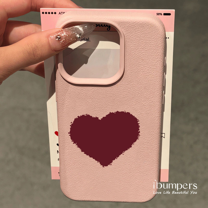 ibumpers Ốp Điện Thoại iPhone Họa Tiết Trái Tim Phong Cách Đơn Giản Cho IPhone 16 15 14 12 13 11 Pro Max IP 7 8 Plus X XS XR Ốp Lưng Mỏng Silicon Mềm Da Họa Tiết