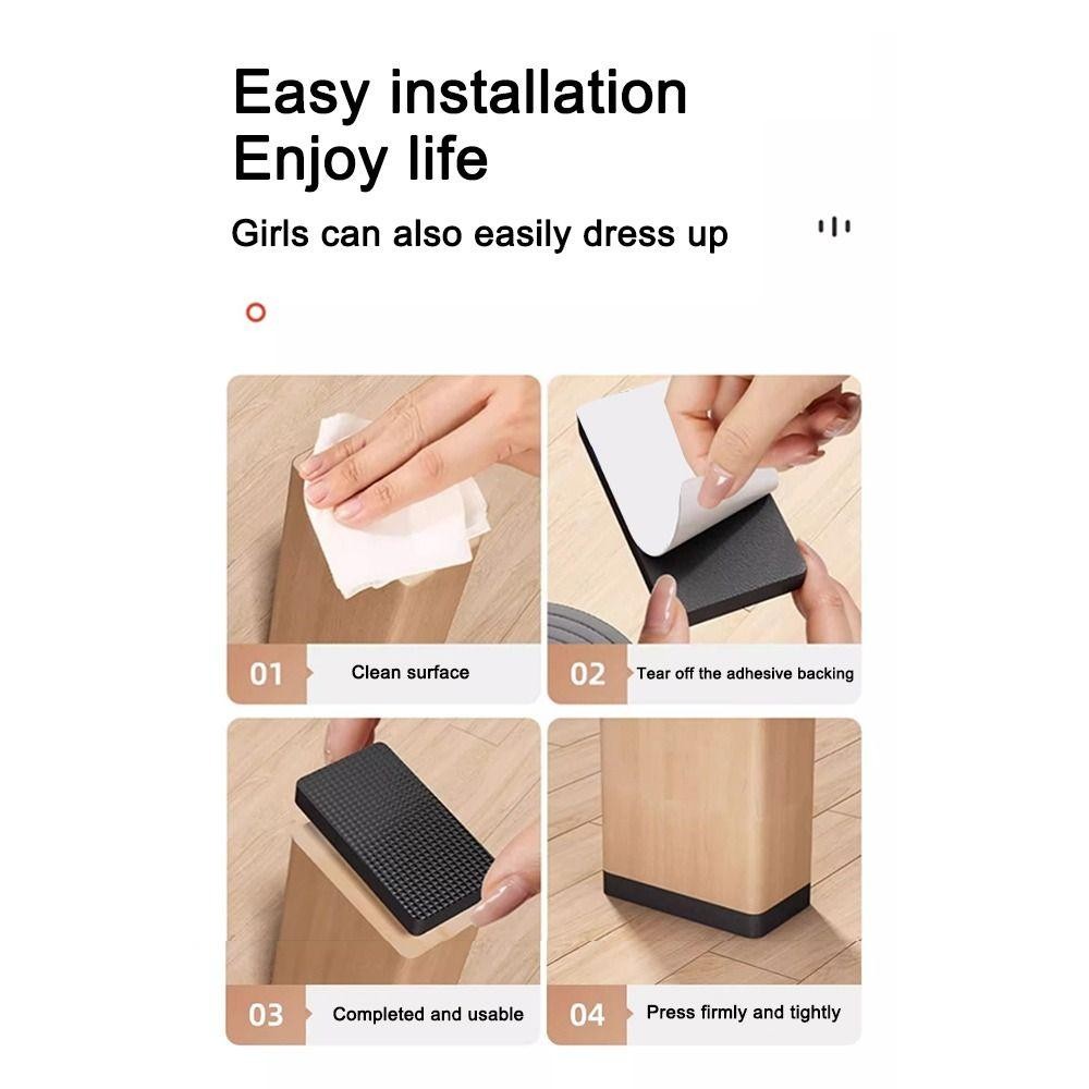 Miếng đệm cao su ORDOBOX, Tấm lót chân nội thất chống va chạm chống trượt, Tấm lót chân bàn tự dính Phần cứng