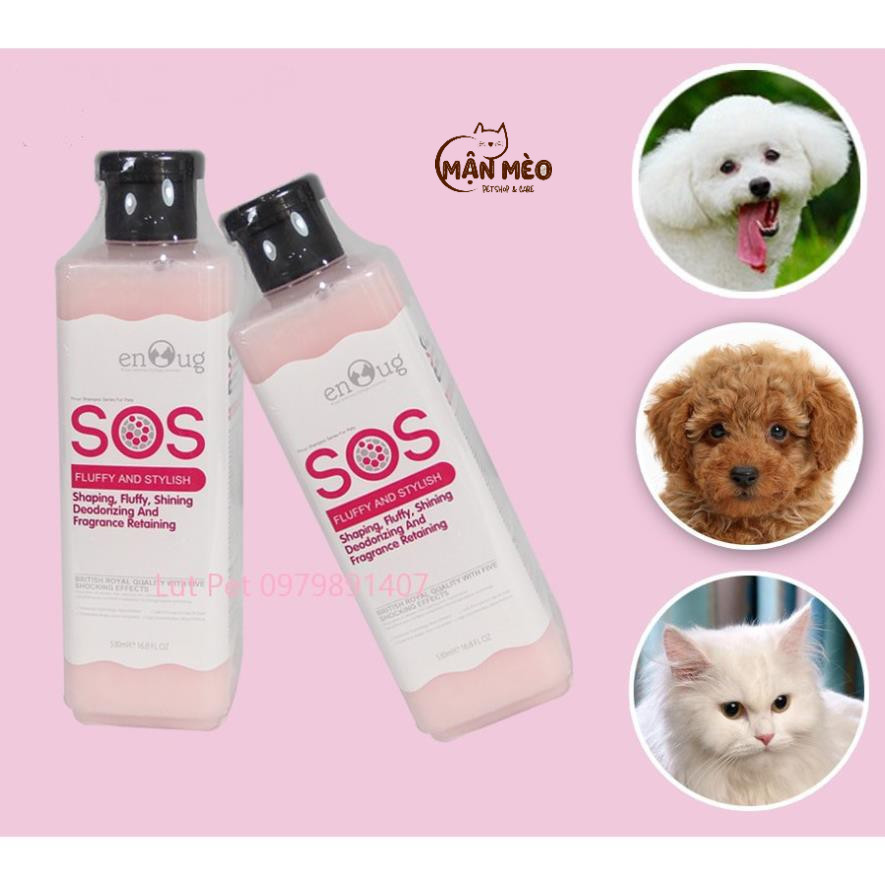 Sữa Tắm Cho Chó Mèo SOS Ngăn Ngừa Ghẻ Nấm Và Làm Mượt Lông Cho Thú Cưng Hương Thơm Dịu Nhẹ 530 ml