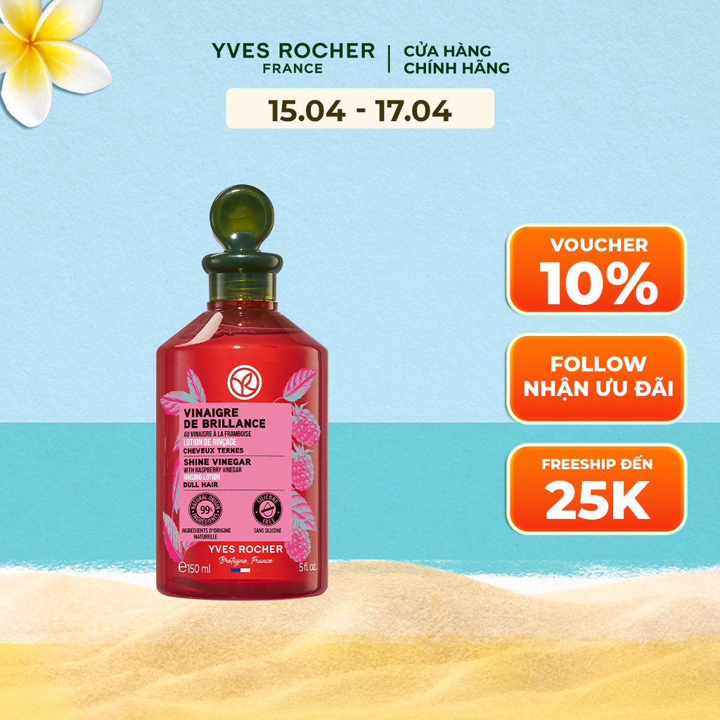 Giấm xả tóc bóng mượt Yves Rocher Shine With Raspberry Vinegar Rinsing ...