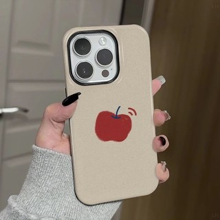 Ốp điện thoại Apple 2 trong 1 màu đỏ đơn giản tương thích với iPhone 15 Pro Max, Apple 16 14 Plus 11 / 12 / 13 Pro Max, vỏ bảo vệ chống sốc mới
