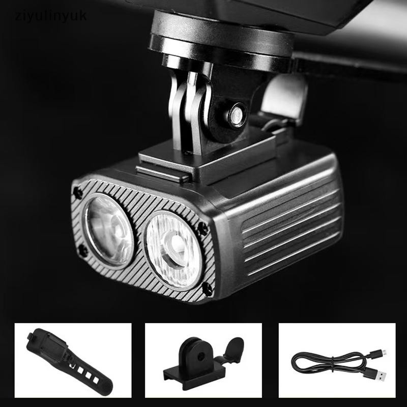 Ziyulinyuk 5 Chế Độ Đèn Trước Type-C Có Thể Thay Đổi Đèn Pha Xe Đạp Tay Lái Xe Đạp Đèn Pha Hiển Thị Điện Phụ Kiện Đi Xe Đạp EN