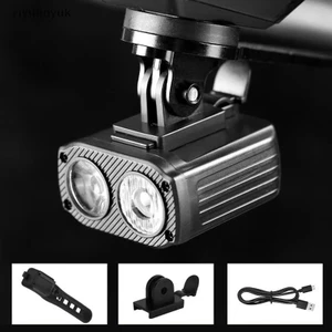 Ziyulinyuk 5 Chế Độ Đèn Trước Type-C Có Thể Thay Đổi Đèn Pha Xe Đạp Tay Lái Xe Đạp Đèn Pha Hiển Thị Điện Phụ Kiện Đi Xe Đạp EN