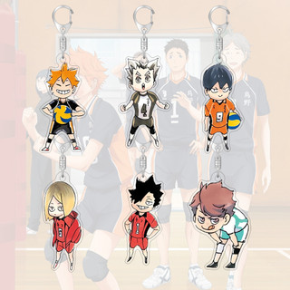 55mm Acrylic Móc Khóa Haikyuu Kenma Carton Anime Xung Quanh Túi Mặt Dây Chuyền Móc Chìa Khóa