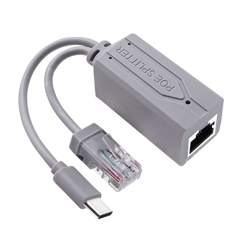 Bộ chia PoE USB C ZYARUKO với đầu ra 48V đến 5V để hỗ trợ phân phối điện hiệu quả 10 100Mbps Gigabit Trans