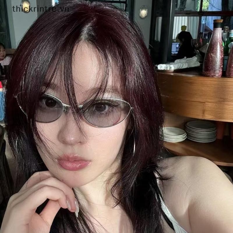 THI Phong Cách Thời Trang Nam Kính Chống Nắng Hình Bầu Dục Kính Mát Chống Phản Quang Nữ Y2K Kính Du Lịch Thời Trang Dành Cho Nữ VN