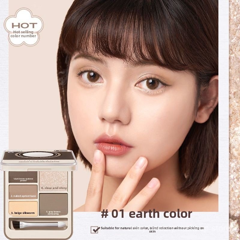 Bảng phấn mắt toàn diện cho lông mày Judydoll, bảng phấn mắt tạo khối, highlight mờ, flash BVQE