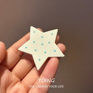 Yoing / Dễ Thương Sữa Xanh Chấm Bi Nơ Mỏ Vịt Kẹp Tóc Phụ Kiện Tóc
