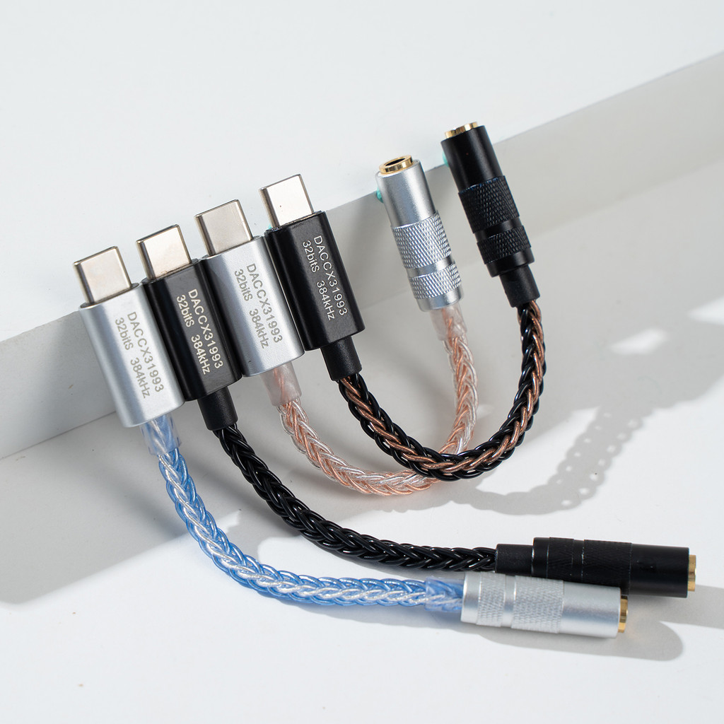 CX31993 USB DAC Bộ khuếch đại âm thanh Loại C sang 3,5mm Bộ khuếch đại tai nghe Bộ giải mã kỹ thuật số Bộ chuyển đổi HiFi Hi-Res