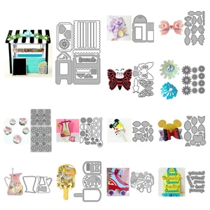 Phong Cách Mới Nơ Đầu Chuột Cắt Kim Loại Khuôn Sổ Lưu Niệm Khắc Bản Mẫu DIY Sổ Lưu Niệm Sổ Tay Cắt Chết