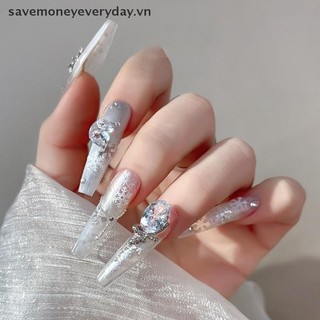 [savemoneyeveryday] 5 Cái Móng Tay Zircon Trong Suốt Lấp Lánh Sáng Bóng Rõ Ràng Đáy Mũi Nhọn Pha Lê 3d Tự Làm Trang Trí Làm Móng Tay Accessorie [vn]