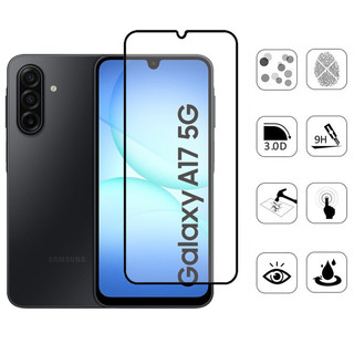 Kính cường lực bảo vệ màn hình 2 trong 1 Samsung A17 cho Samsung Galaxy A07 A56 A36 A16 A06 A35 A25 A15 A05 A05s A54 A35 A24 4G 5G Phim bảo vệ kính + Phim ống kính máy ảnh