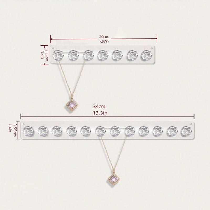 Tmoy 7 / 12Hooks Acrylic Trong Suốt Jewerly Giá Để Đồ Cho Bông Tai Vòng Cổ Móc Treo Giá Đỡ Treo Tường Màn Hình Đứng Tổ Chức TCVN