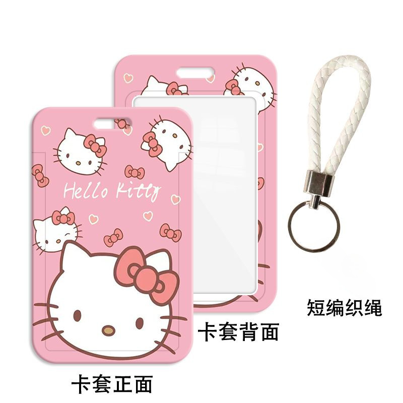 Hộp đựng thẻ hoạt hình Hello Kitty cho học sinh, bảo vệ thẻ ID, ngân hàng, tín dụng