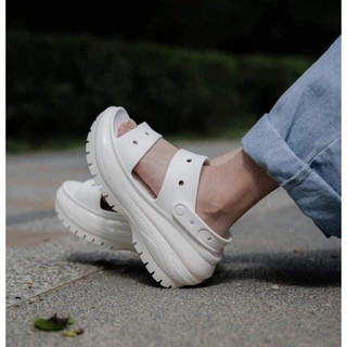 Xăng đan classic mega crush women đế bóng tặng kèm jibbitz sticker 3D, sandal cross crush mega nữ đế cao 7cm cao cấp