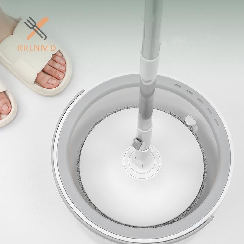 Rrlnmd 25cm Tròn Lau Đầu Vải Xoay Vòng Để Vệ Sinh Sàn Miếng Lót Thay Thế Nhà Phụ Kiện Đa Năng 360 Xoay Thùng Khăn MỚI
