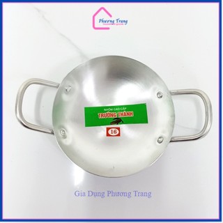 Combo 3 chảo nhôm (16cm,18cm,22cm) loại dày lòng sâu tráng bánh xèo, xào chính hãng giá rẻ - Phương Trang