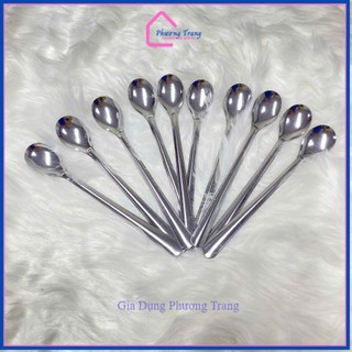 Combo 10 Muỗng canh bầu, canh vuông , Muỗng súp nhọn - Muỗng Inox dày cao cấp - Phương Trang