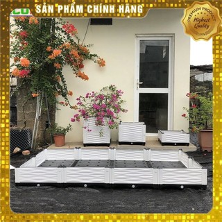 Chậu lắp ghép nhựa HDPE/PP 200x100x23cm: Thẩm mỹ, bền bỉ, dễ lắp đặt, phù hợp mọi cây trồng đô thị