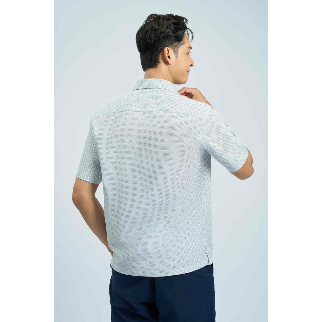 Sơmi ngắn tay lai ngang VIETTIEN SMART CASUAL vải sợi tre phom regular VT00000055