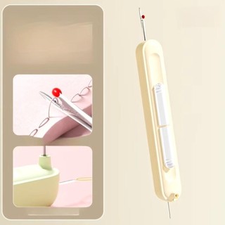 TREDDING491 Threading Needle Threader, Needlework Thêu Chữ Thập Tay May Dụng Cụ Đặc Biệt, Phụ Kiện May DIY 2in1 Đa Năng Chọn Chỉ Tẩy