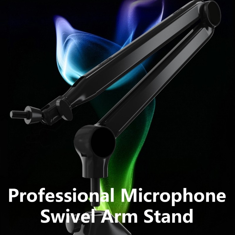 Ior 2 tầng có thể điều chỉnh treo Boom Mic Giá đỡ để ghi âm trực tiếp