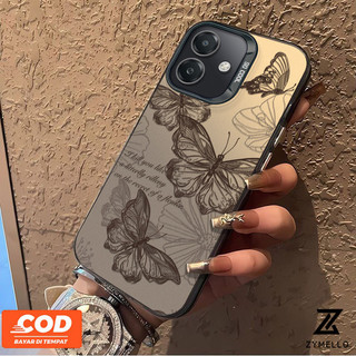 Ốp Lưng Cho OPPO Reno 13F 5G Reno 13 Pro Reno12 F Reno 12 Reno11 F Reno 11 Pro Reno 10 Pro Reno 8T Reno 8Z Reno 7Z Reno 8 Vỏ Điện Thoại Tích Hợp Chống Sốc Bướm Hoa
