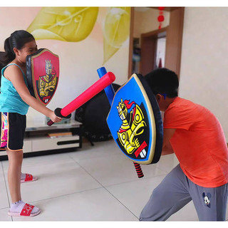 Taekwondo Sword Shield Children Knight Shield Training Equipment Home Parent-Child Game Sword Shield Combination Sponge Stick Soft Sword HsKD