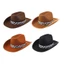 Woke Đinh tán thanh lịch Homburg Maillard Mũ tạo kiểu với đinh tán tán quyến rũ rộng vành Mũ phương Tây để mặc thường ngày