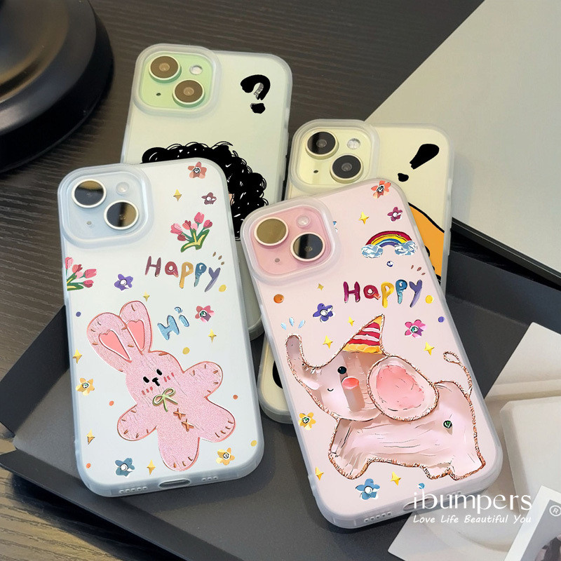 ibumpers Ốp Điện Thoại iPhone Dreamy Sáng Tạo Sinh Nhật Chúc Mừng Họa Tiết Ốp Lưng Trong Suốt Nhám Mờ Chống Bẩn Chống Sốc Cho IPhone 16 15 14 12 13 11 Pro Max IP 7 8 Plus X XS XR