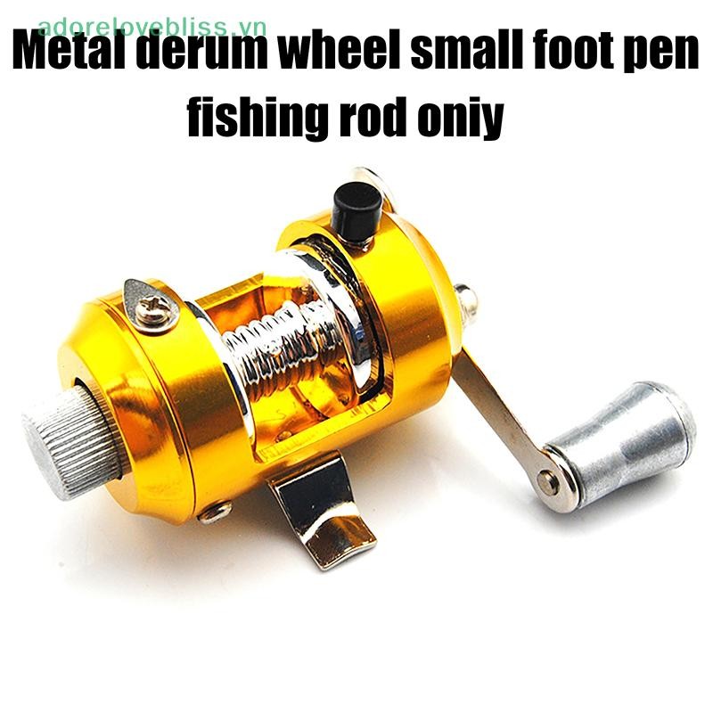 Thêm Kim Loại Trống Cuộn 60-100ft Bút Cần Câu Cá Ice Fishing Reel, Tay Trái / Phải Reel BSS
