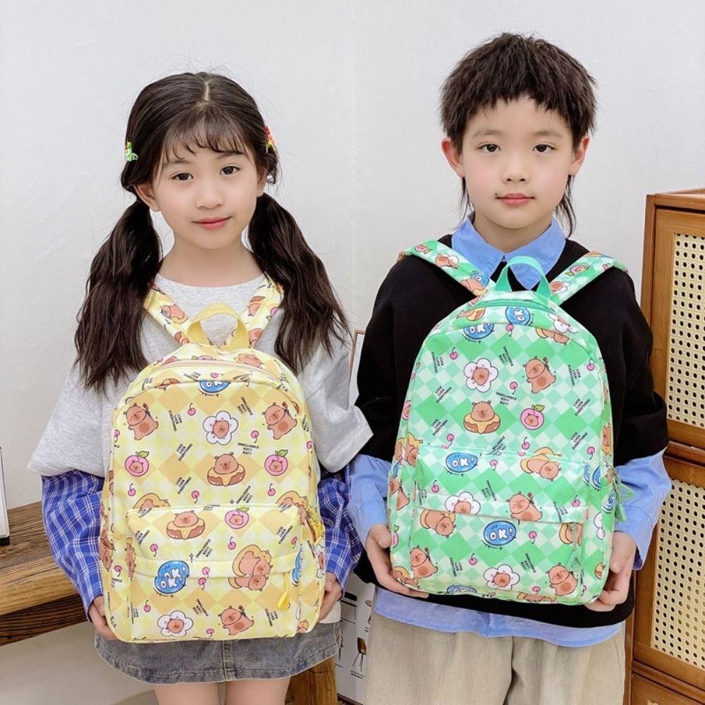 Túi đi học HOBBYIN, Ba lô Capybara Capybara cỡ S / L, Túi đeo vai bằng Nylon chất lượng cao Túi đeo vai giảm đau dung tích lớn trở lại trường học