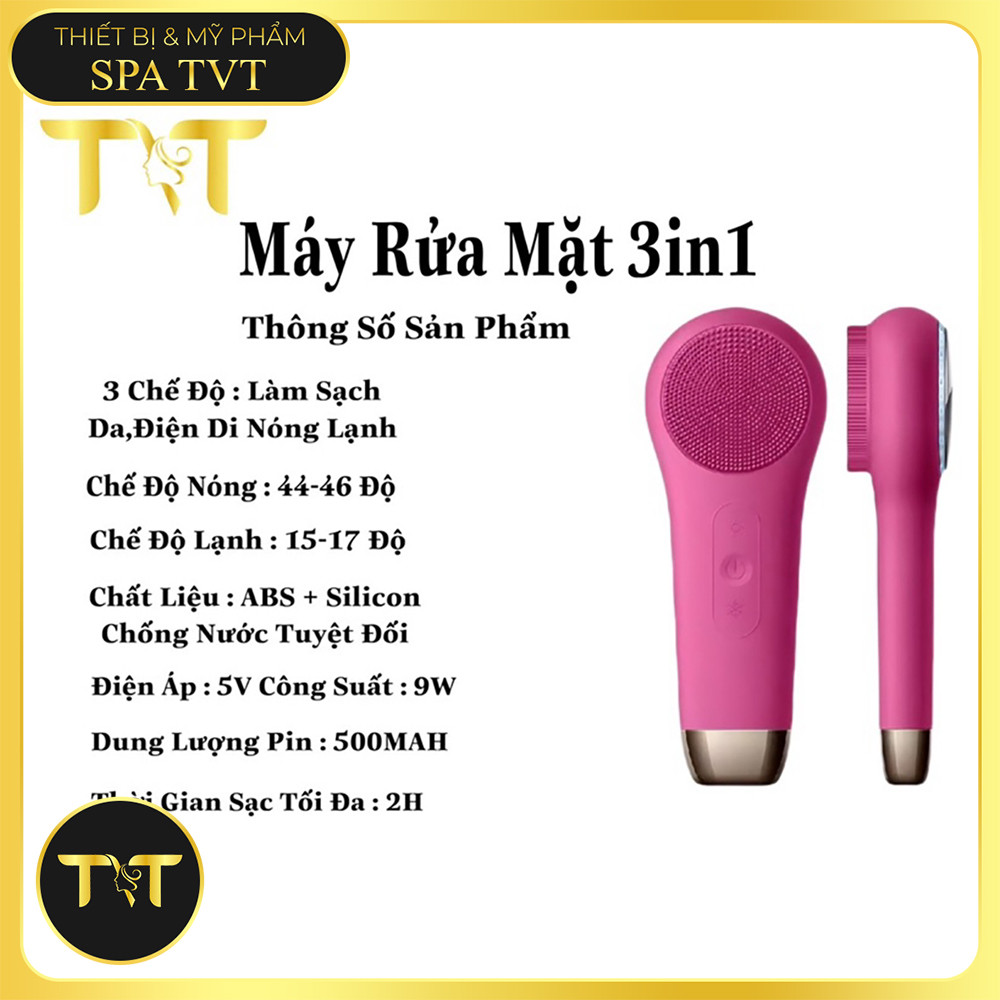 [ BH 12 Tháng ] MÁY RỬA MẶT , ĐIỆN DI TINH CHẤT KÈM RUNG ( 3 IN 1)