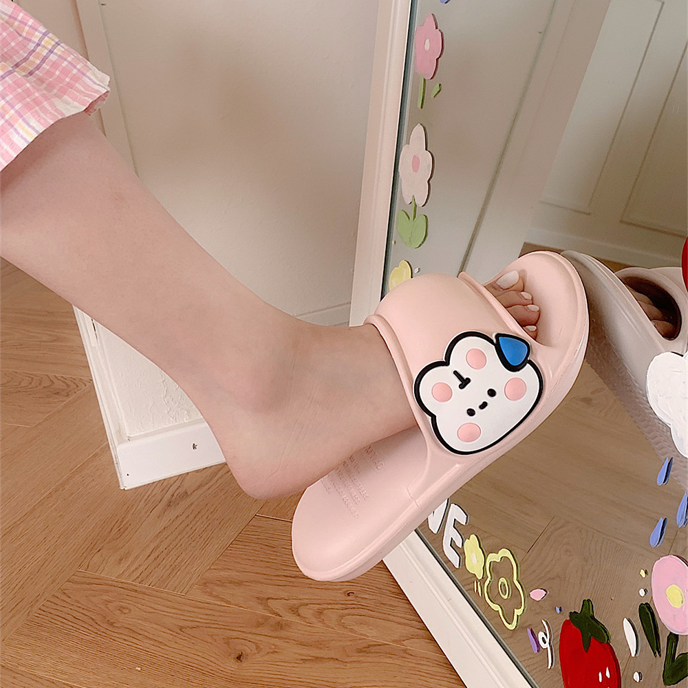 XIXITIAO Dép Sandal Trong Nhà Dép Nữ Mùa Hè Dễ Thương Bunny Đế Mềm