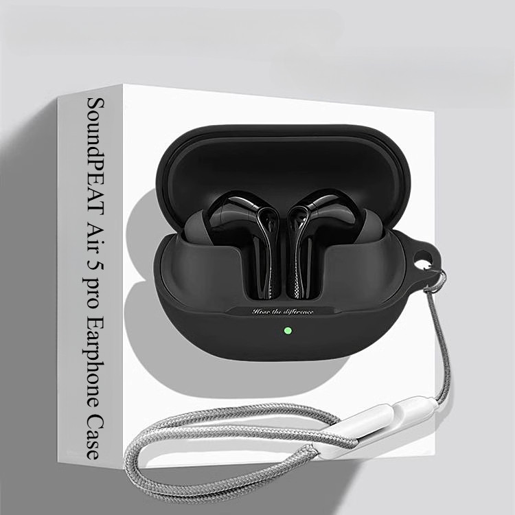 Vỏ silicone mềm bảo vệ tai nghe SoundPEATS Air5 Pro, chống sốc, màu trơn