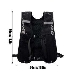 Áo vest chạy bộ DUSKGLOW, Áo vest lưu trữ bình nước nhẹ phản quang, có giá đỡ điện thoại Gói ngực Nylon chống thấm nước ngoài trời