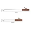 Móc Thịt BORAGETE, Móc Xoay Thịt BBQ Inox, Ngoài Trời Có Tay Cầm Bằng Gỗ Móc Lật Thực Phẩm Dễ Dàng Làm Sạch