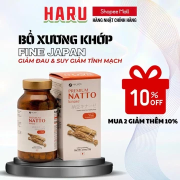 Viên Uống Natto Kinase Nhật Bản chống Đột Qụy Nhật Bản Fine Japan Natto Kinase 300 Viên