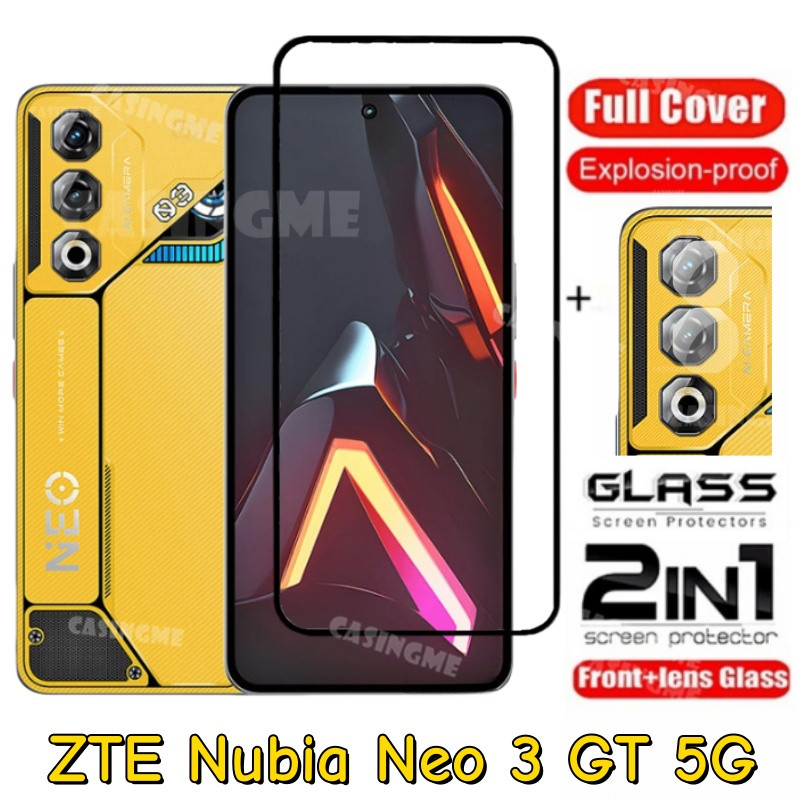 Dành Cho ZTE Nubia Neo 3 GT 5G 2025 Kính Cường Lực Full Cover Bảo Vệ Màn Hình Trong Suốt, Ống Kính Máy Ảnh