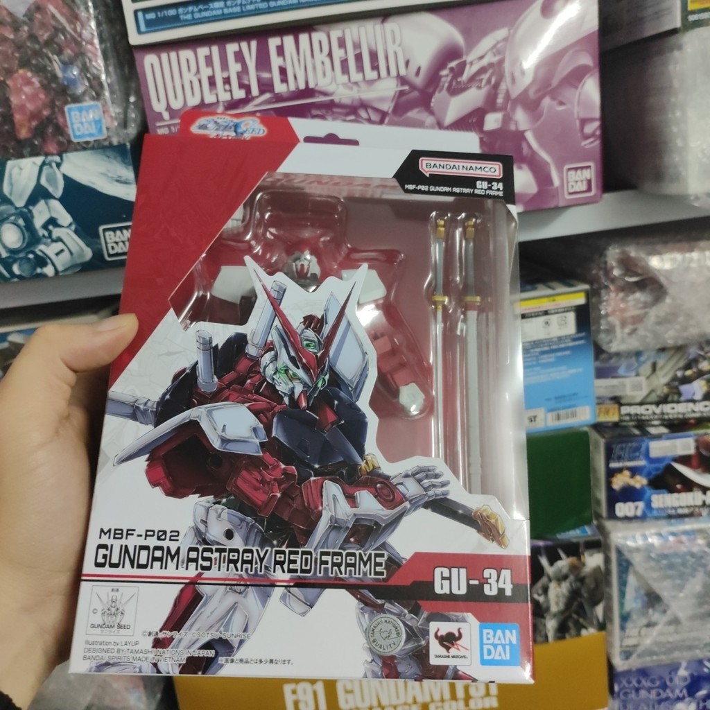 Mô hình Bandai Gundam GU Seed Red Astray, hộp mô hình hành động khung đỏ không có dịch vụ hậu mãi